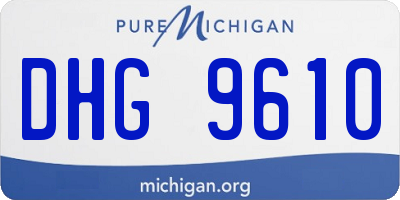 MI license plate DHG9610