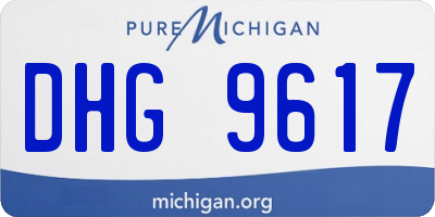 MI license plate DHG9617