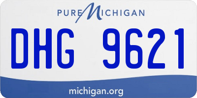MI license plate DHG9621