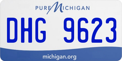 MI license plate DHG9623