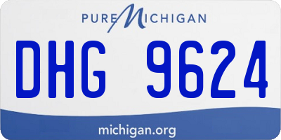 MI license plate DHG9624