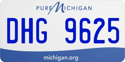 MI license plate DHG9625