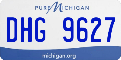 MI license plate DHG9627