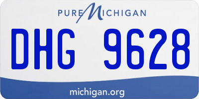 MI license plate DHG9628