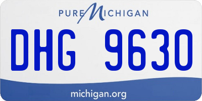 MI license plate DHG9630