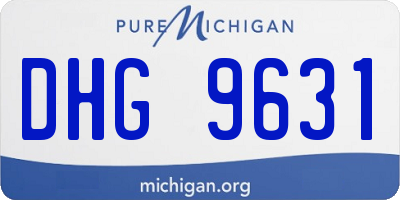 MI license plate DHG9631