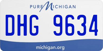 MI license plate DHG9634