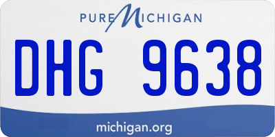 MI license plate DHG9638
