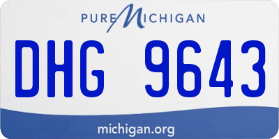 MI license plate DHG9643