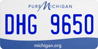 MI license plate DHG9650