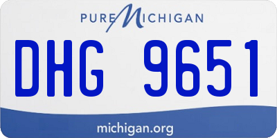 MI license plate DHG9651