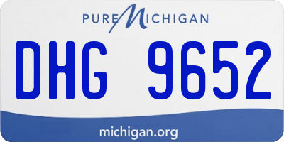 MI license plate DHG9652