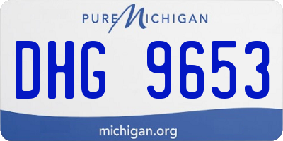 MI license plate DHG9653