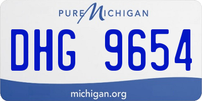 MI license plate DHG9654
