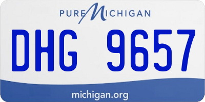 MI license plate DHG9657