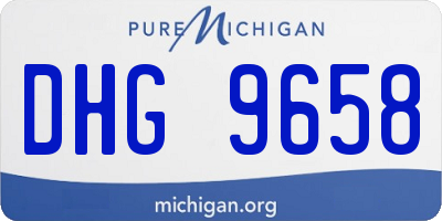 MI license plate DHG9658