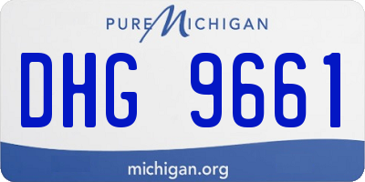MI license plate DHG9661