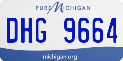 MI license plate DHG9664
