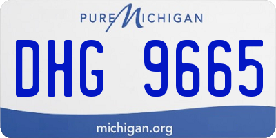 MI license plate DHG9665