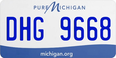 MI license plate DHG9668