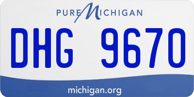 MI license plate DHG9670