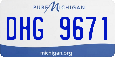 MI license plate DHG9671
