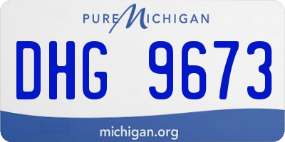 MI license plate DHG9673