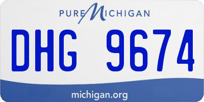 MI license plate DHG9674