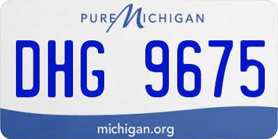 MI license plate DHG9675