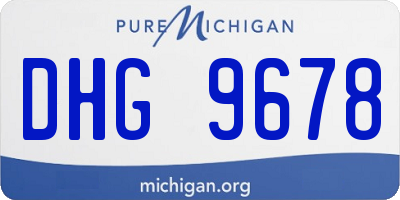 MI license plate DHG9678