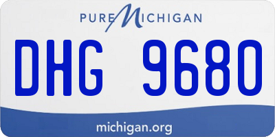 MI license plate DHG9680