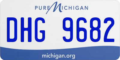 MI license plate DHG9682
