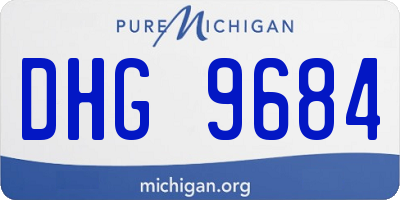 MI license plate DHG9684