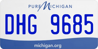 MI license plate DHG9685
