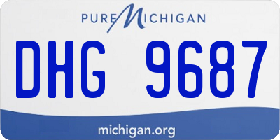MI license plate DHG9687