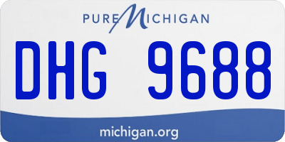 MI license plate DHG9688