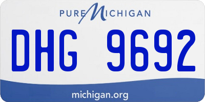 MI license plate DHG9692