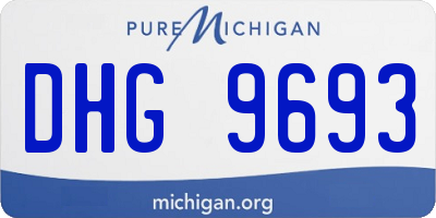 MI license plate DHG9693