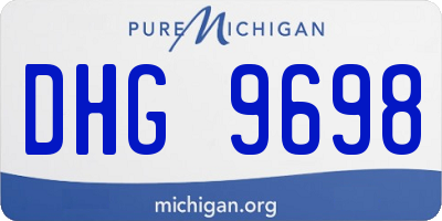 MI license plate DHG9698