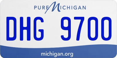 MI license plate DHG9700