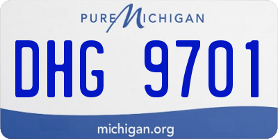MI license plate DHG9701
