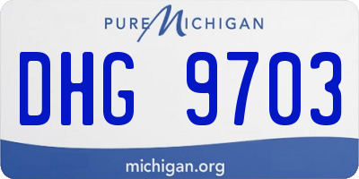 MI license plate DHG9703