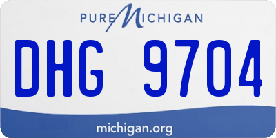 MI license plate DHG9704