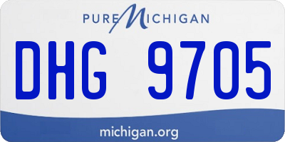 MI license plate DHG9705