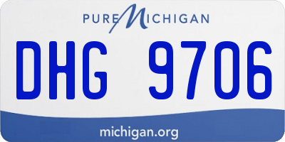 MI license plate DHG9706