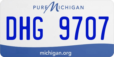 MI license plate DHG9707