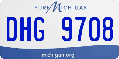 MI license plate DHG9708