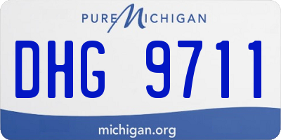MI license plate DHG9711