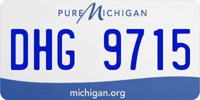 MI license plate DHG9715