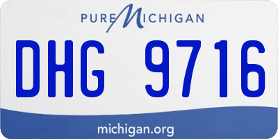 MI license plate DHG9716